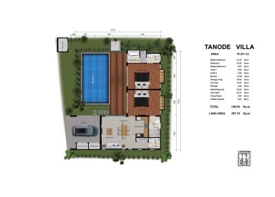 Fashionable 2-bedroom villa, with pool view in Tanode Estate project, on Bangtao/Laguna beach