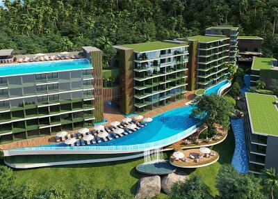 Stunning 1-bedroom apartments, with pool view, on Layan Beach beach