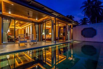 Chic premium 2-bedroom villa, with pool view and near the sea in Baba Beach Club project, on Natai Beach beach