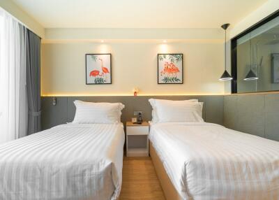 Fashionable 2-bedroom apartments, with garden view in We Kata Luxury project, on Kata beach