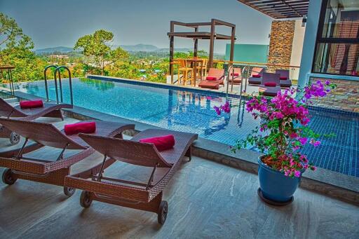 Stunning premium, large 6-bedroom villa, with sea view, on Surin Beach beach