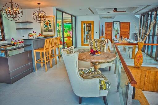 Stunning premium, large 6-bedroom villa, with sea view, on Surin Beach beach