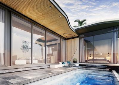 Stylish 3-bedroom villa, with pool view, on Nai Yang beach