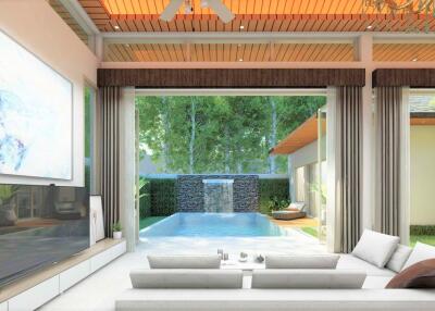 Stylish 3-bedroom villa, with pool view, on Nai Yang beach