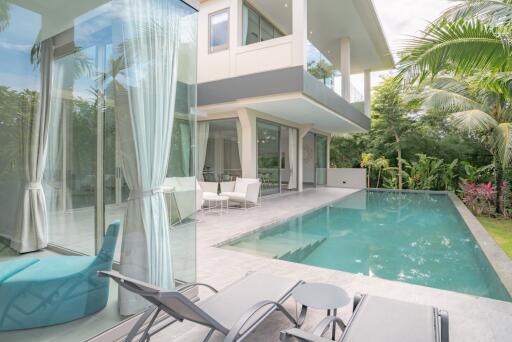 Comfortable premium, large 5-bedroom villa, with mountain view in The Pavilions Phuket project, on Bangtao/Laguna beach  ( + Video review)