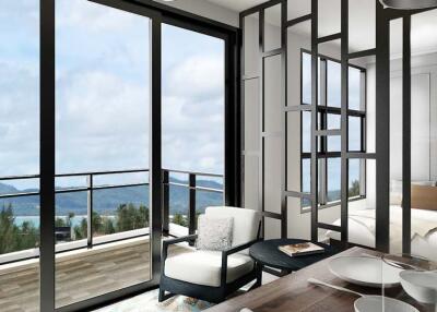Fashionable 1-bedroom apartments, with sea view in Palmyrah project, on Surin Beach beach