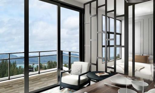 Fashionable 1-bedroom apartments, with sea view in Palmyrah project, on Surin Beach beach