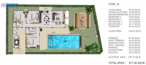 Nice 3-Bedroom Pool Villa in Hua Hin at Sivana Gardens