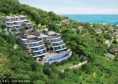 Gorgeous 2-bedroom apartments, with mountain view, on Surin Beach beach