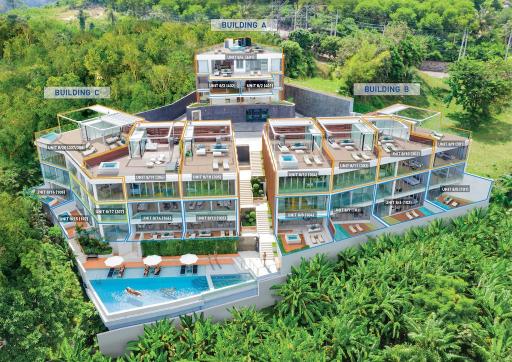 Incredible 3-bedroom apartments, with sea view in Bluepoint Condominiums project, on Patong Beach beach