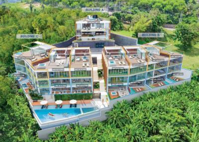 Astonishing 3-bedroom apartments, with sea view in Bluepoint Condominiums project, on Patong Beach beach