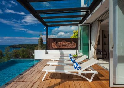 Cozy premium, spacious 3-bedroom villa, with sea view and near the sea in Surin Heights project, on Surin Beach beach