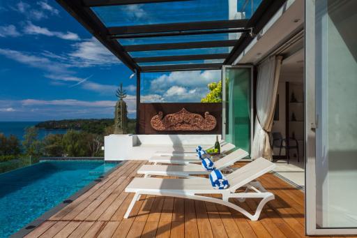 Cozy premium, spacious 3-bedroom villa, with sea view and near the sea in Surin Heights project, on Surin Beach beach