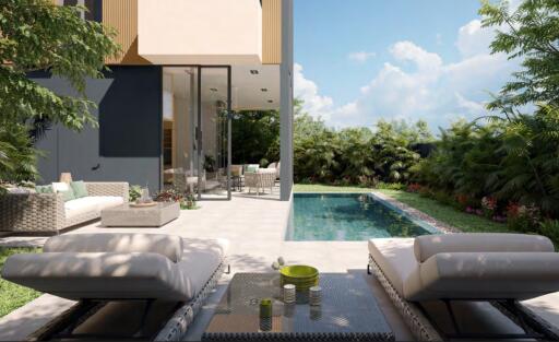 Stylish 3-bedroom villa, with pool view, on Bangtao/Laguna beach