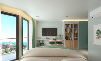 Exclusive 1-bedroom apartments, with mountain view, on Surin Beach beach