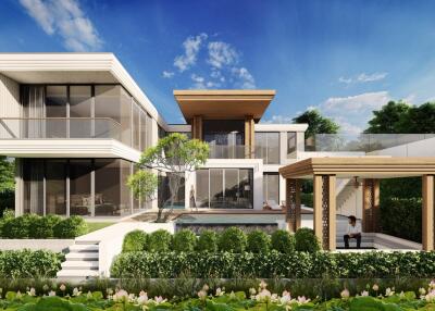 Chic, large 4-bedroom villa, with pool view, on Bangtao/Laguna beach