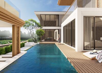 Chic, large 4-bedroom villa, with pool view, on Bangtao/Laguna beach