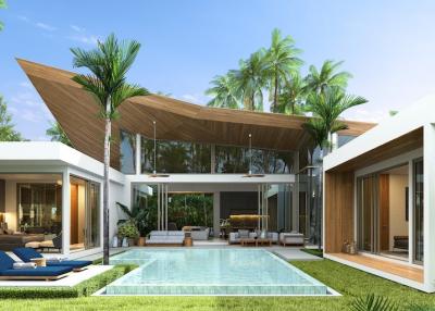 Fashionable premium, spacious 4-bedroom villa, with pool view, on Bangtao/Laguna beach  ( + Video review)