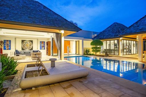 Astonishing, spacious 5-bedroom villa, with pool view in Layan Hills Estate project, on Bangtao/Laguna beach