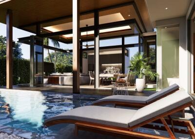 Fashionable 4-bedroom villa, with pool view, on Bangtao/Laguna beach