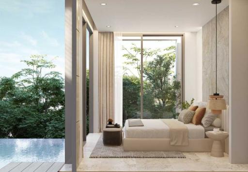 Luxurious 3-bedroom villa, with garden view, on Layan Beach beach