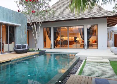 Gorgeous 2-bedroom villa, with pool view, on Layan Beach beach  ( + Video review)
