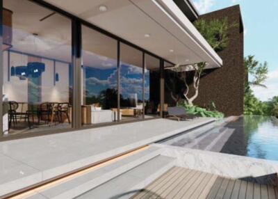 Comfortable premium, spacious 4-bedroom villa, with sea view, on Layan Beach beach
