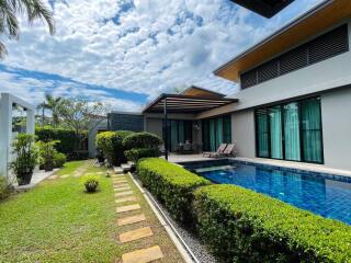 Amazing 3-bedroom villa, with pool view in Baan Bua Modern Zen project, on Nai Harn beach