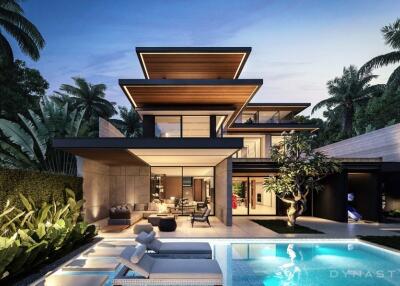 Exclusive, large 4-bedroom villa, with sea view and near the sea in Maan Tawan project, on Bangtao/Laguna beach