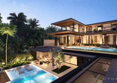 Exclusive, large 4-bedroom villa, with sea view and near the sea in Maan Tawan project, on Bangtao/Laguna beach