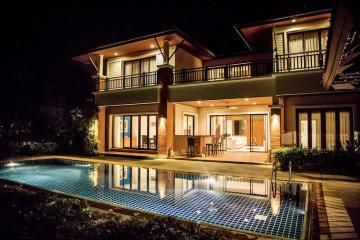 Chic, large 4-bedroom villa, with pool view in Angsana Villas Resort project, on Bangtao/Laguna beach  ( + Video review)