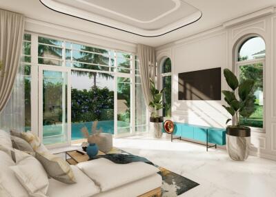 Exclusive, spacious 3-bedroom villa, with pool view, on Bangtao/Laguna beach
