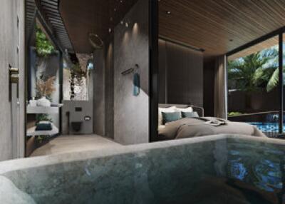 Stunning premium 4-bedroom villa, with sea view, on Layan Beach beach