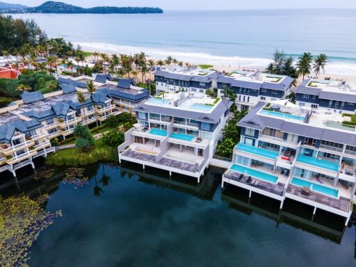 Luxurious 2-bedroom apartments, with lake view and near the sea in Angsana Beachfront Residences project, on Bangtao/Laguna beach