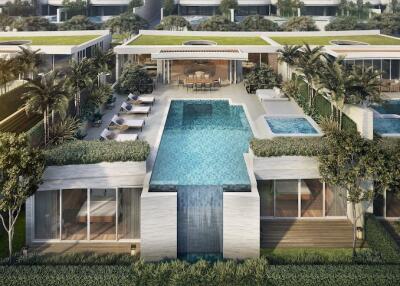 Fashionable, large 4-bedroom villa, with sea view and near the sea, on Bangtao/Laguna beach