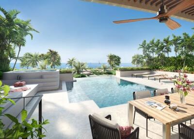 Fashionable, large 4-bedroom villa, with sea view and near the sea, on Bangtao/Laguna beach
