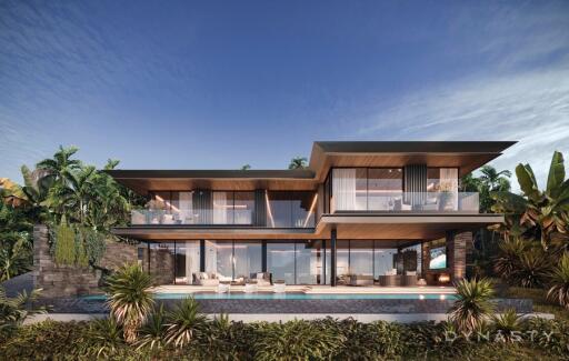 Luxury, large 4-bedroom villa, with sea view and near the sea, on Layan Beach beach