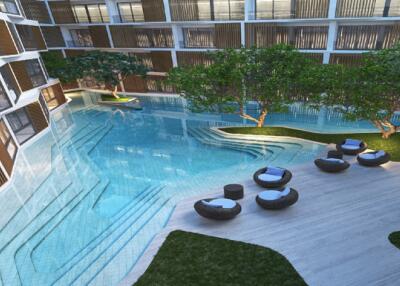Comfortable 1-bedroom apartments, with pool view, on Layan Beach beach