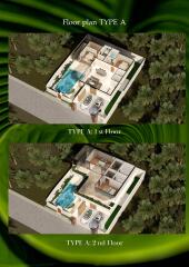 4 bedroom modern tropical pool villa for sale near Blue Tree water park
